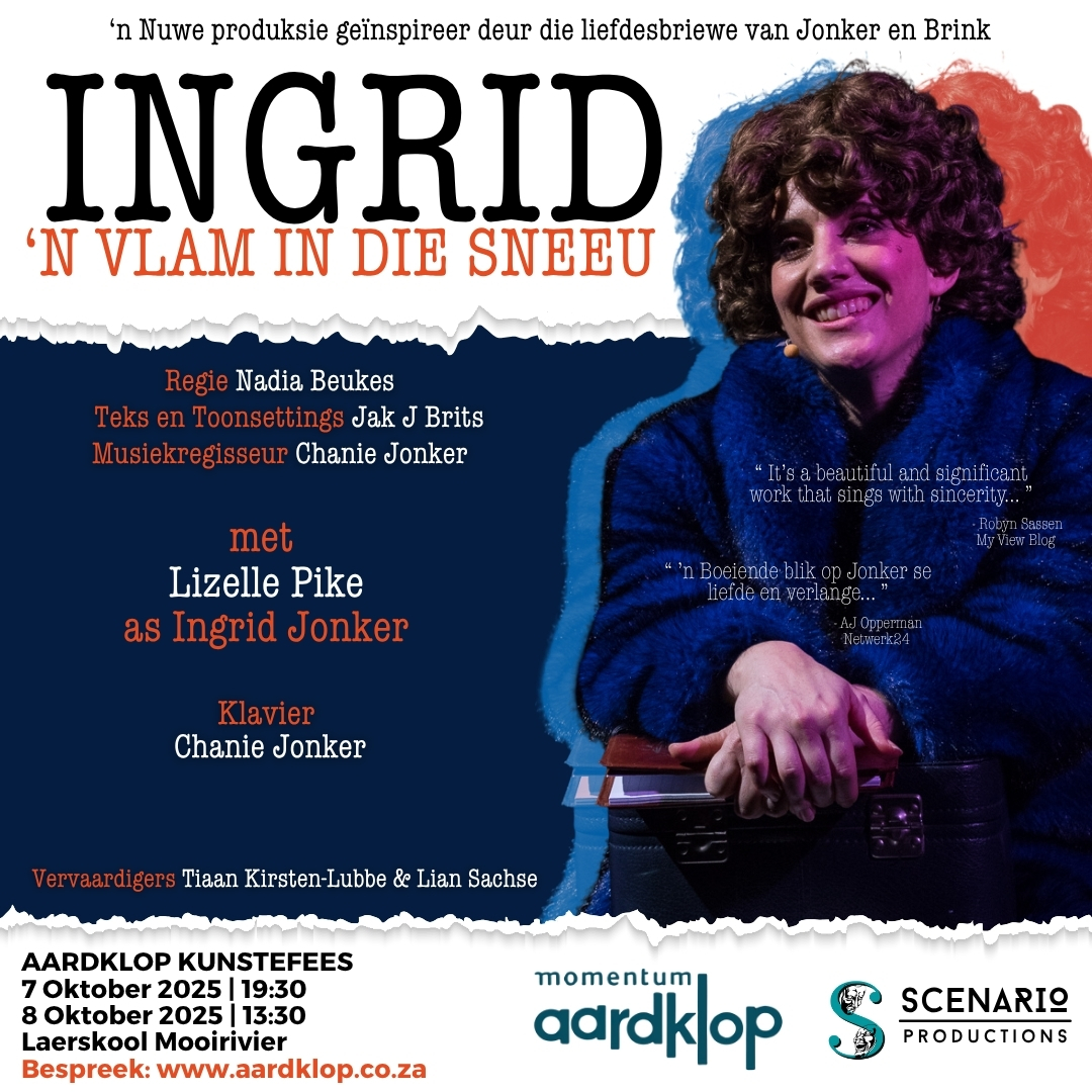 Ingrid: ‘n Vlam in die Sneeu – Teaterproduksie Poster