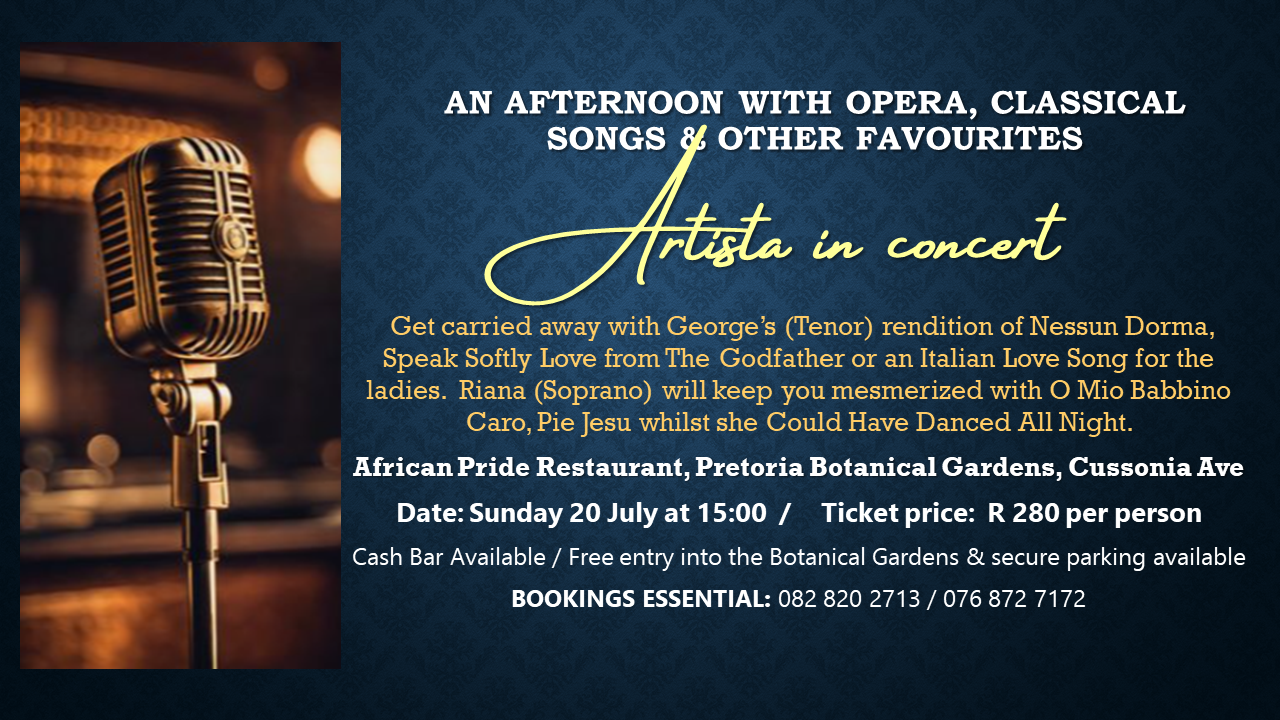 An afternoon with Opera, classical songs & other favourites Poster
