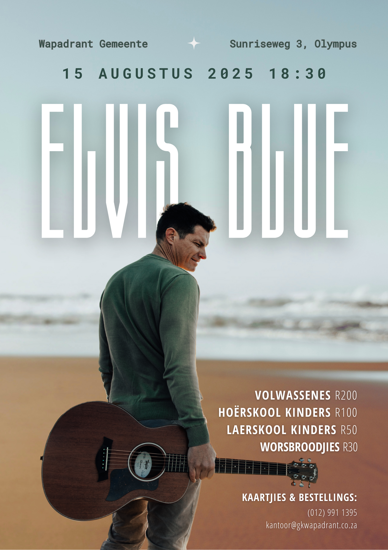 Elvis Blue Poster