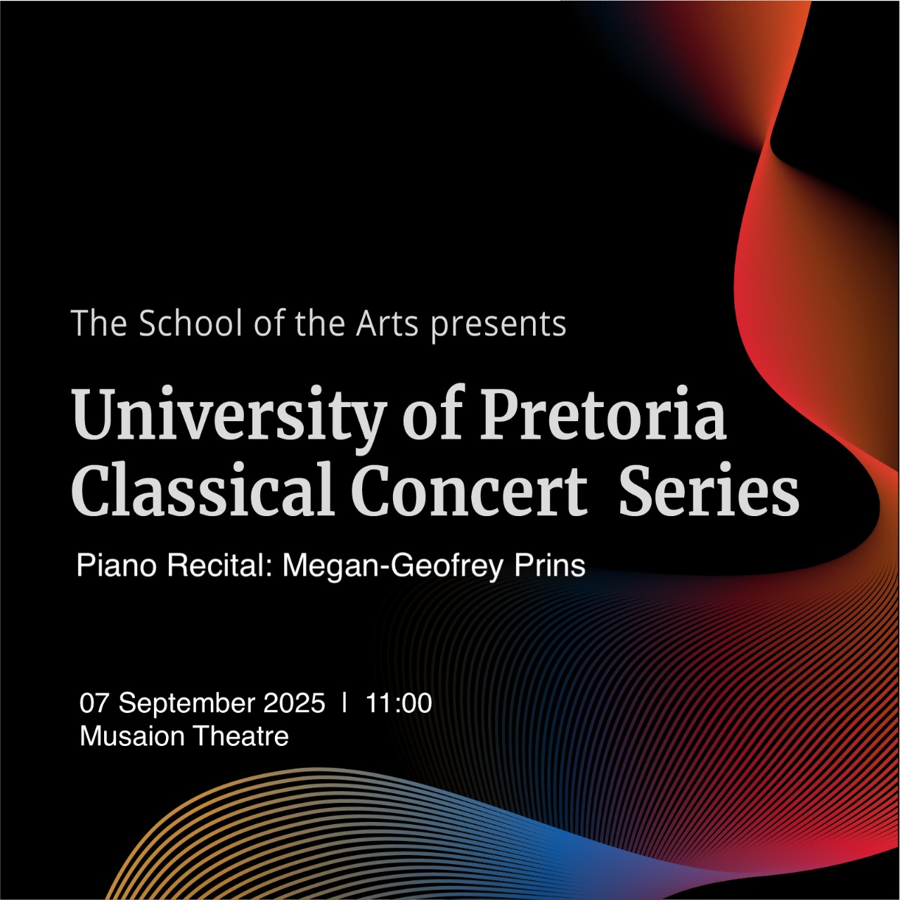 University of Pretoria Classical Concert Series Poster