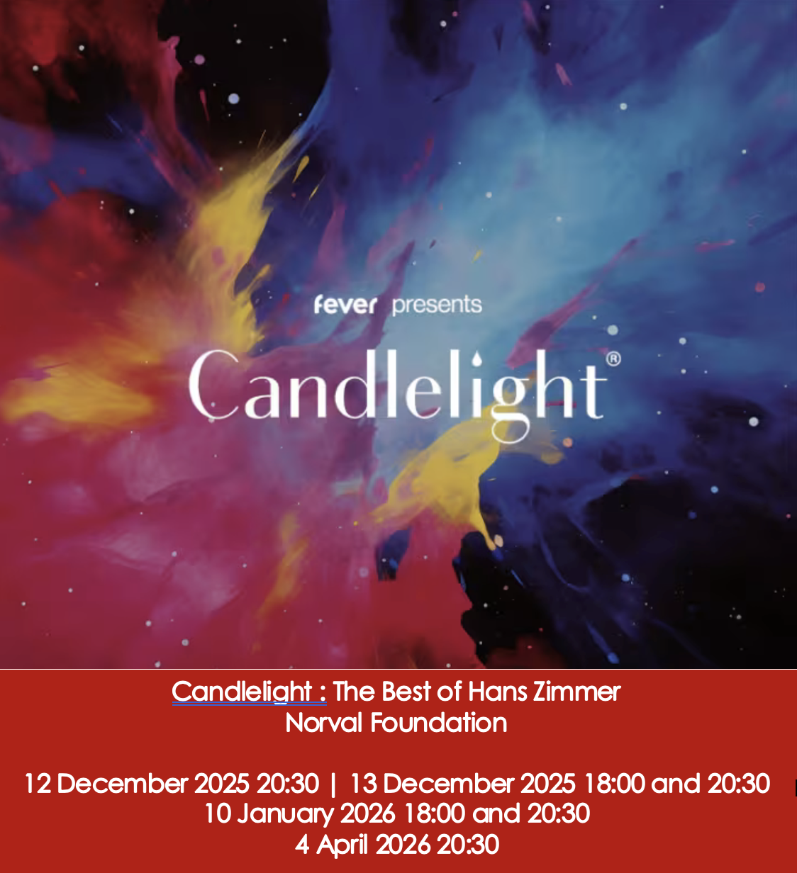 Candlelight: The Best of Hans Zimmer Poster