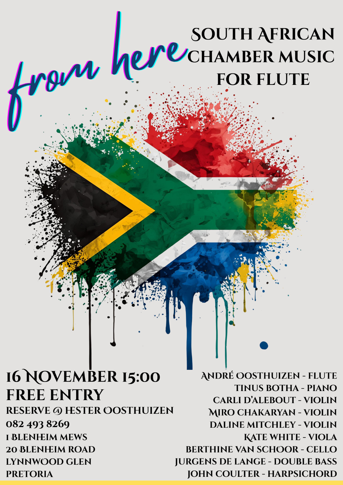 South African Chamber Music For Flute Poster