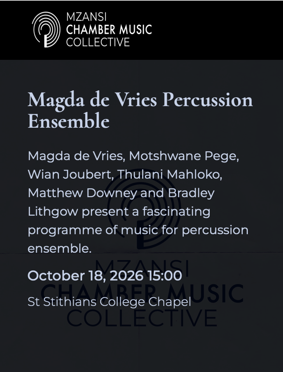 Magda de Vries Percussion Ensemble Poster