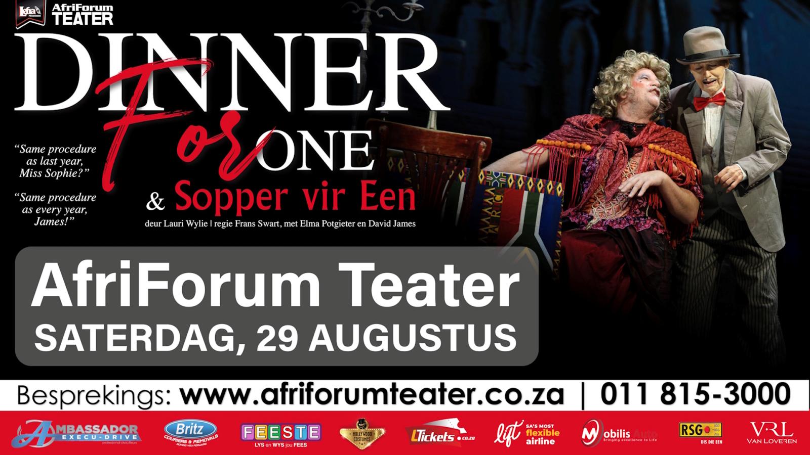 Dinner for One/Sopper vir Een Poster
