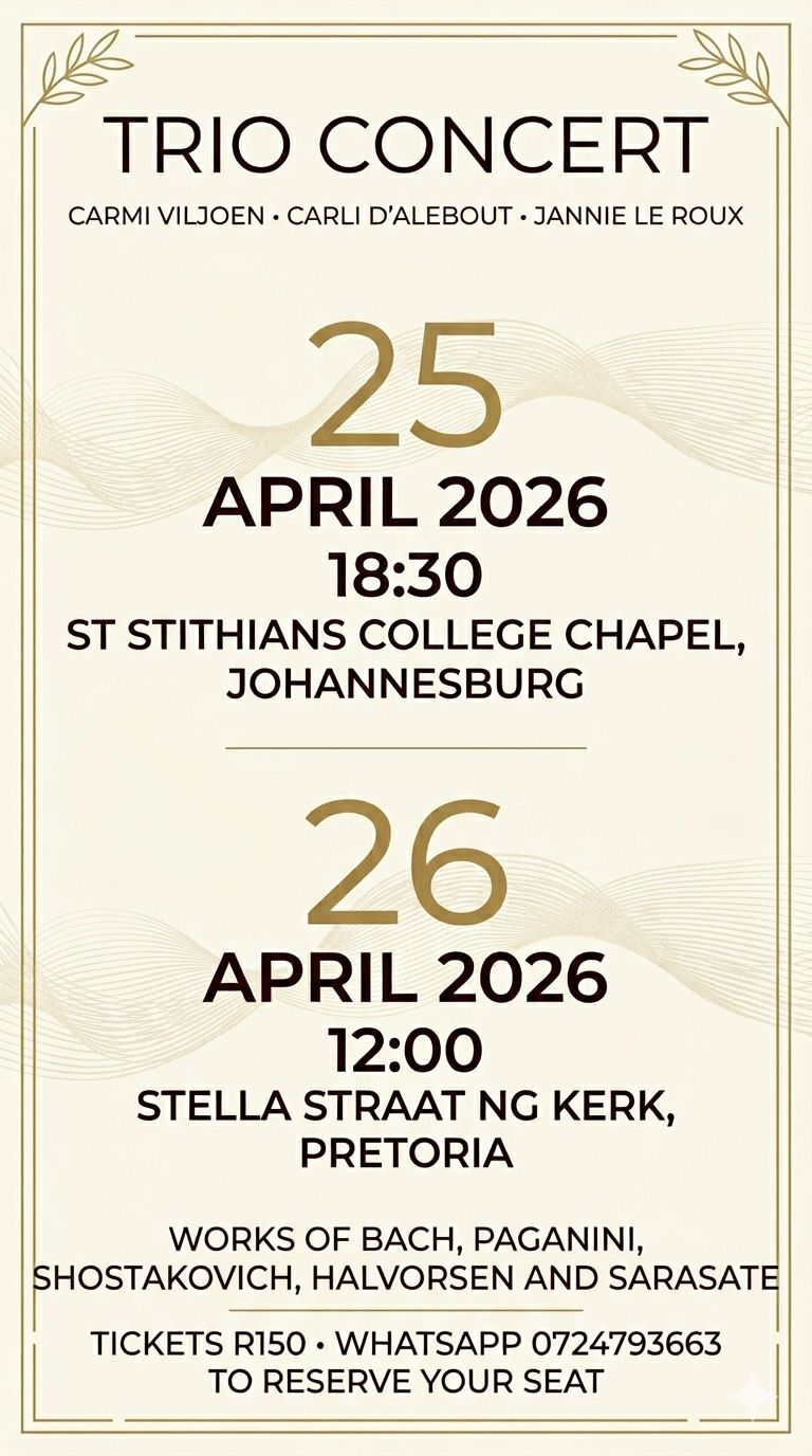 Trio Concert Poster