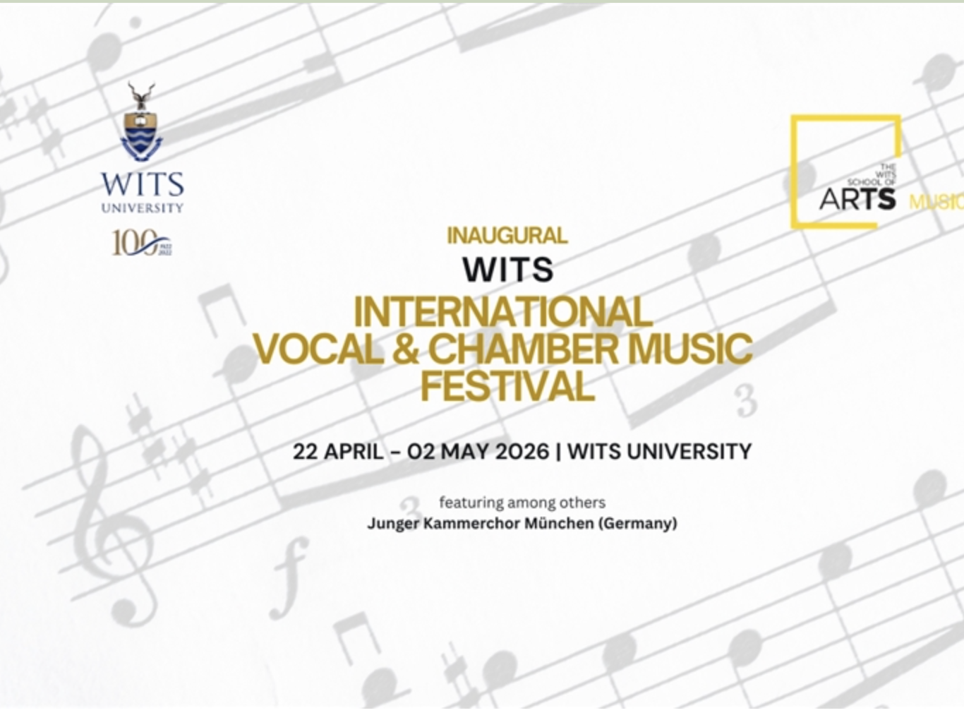 Wits International Vocal and Chamber Music Festival Poster