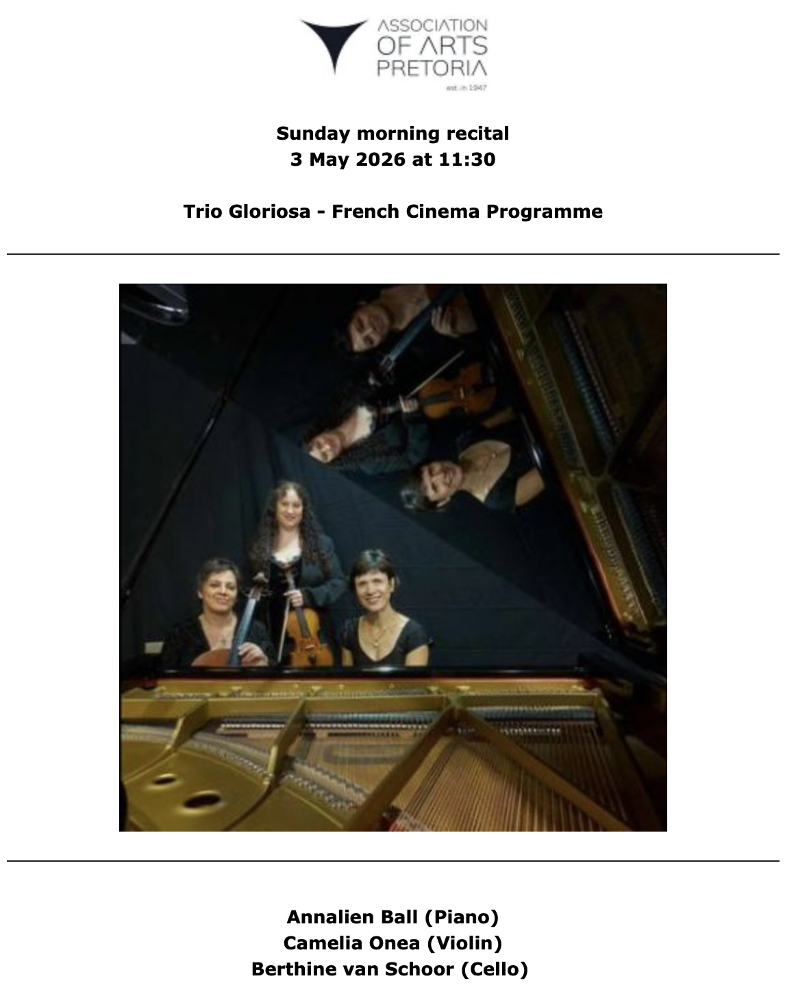 Trio Gloriosa – French Cinema Programme Poster