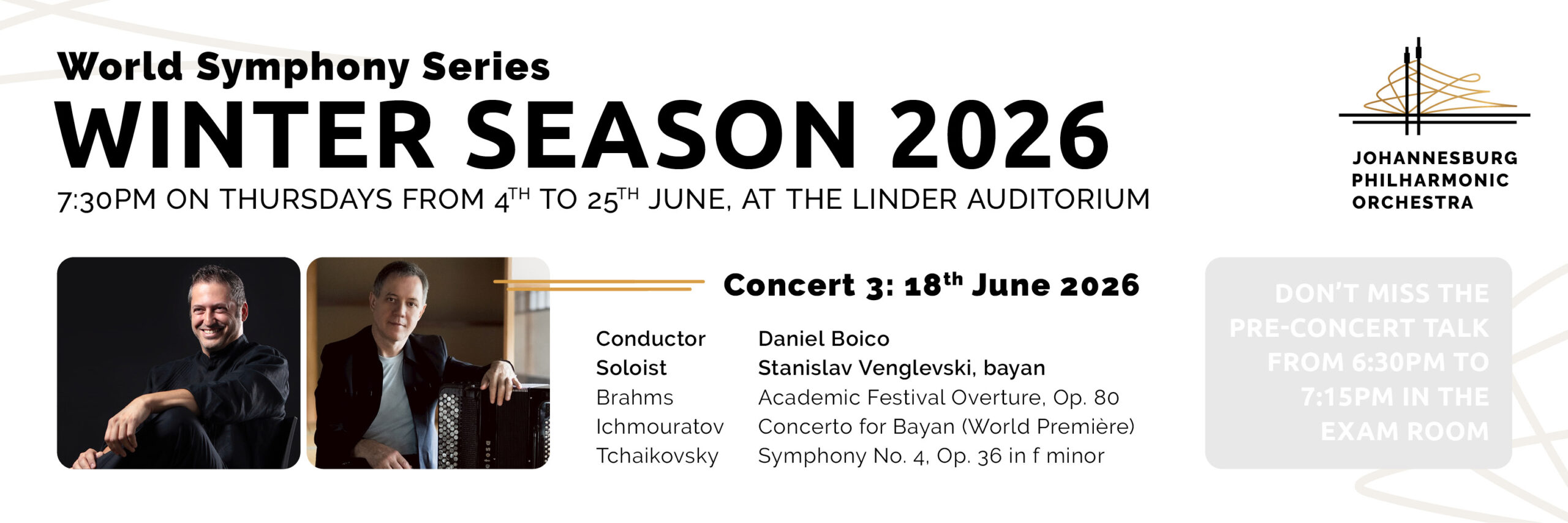 JPO Winter Season 2026: Concert 3 Poster