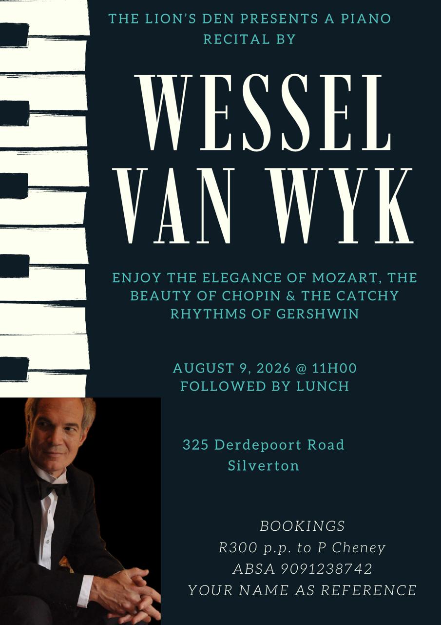 Wessel van Wyk: Recital Poster